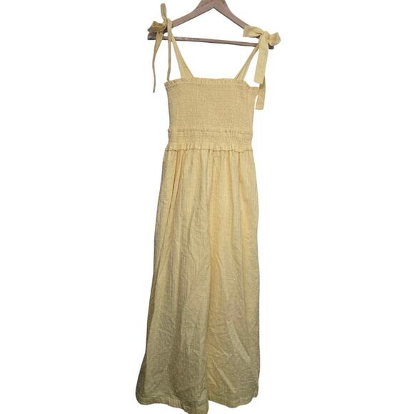 Lost + Wander Picking Daisies Maxi Dress Size M Butter Yellow Cottage Sundress - Picture 2 of 10